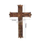 Woodino Christian Cross Jesus Antique Wall Decor Showpiece