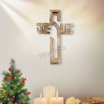 Woodino Jesus Christ Wooden Cross Wall Hanger