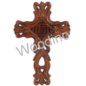 Woodino Wooden Antique Jesus Cross For Chrismas