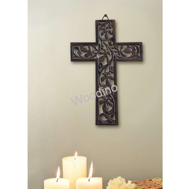 Woodino Wooden Jesus Cross Wall Decor For Chrismas