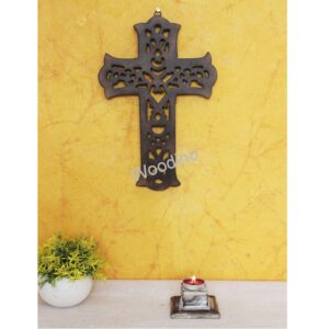 Woodino Wood Cross Antique Wall Hanging