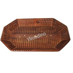 Woodino Stick Design Wooden Tray 15x10 inch