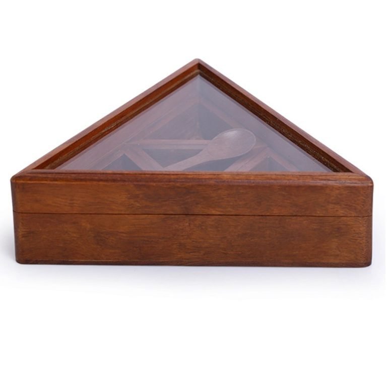 Triangular Spice Containers Woodino Triangle Spice Container