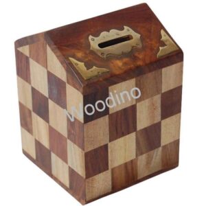 Woodino Handicrafts Hut Shaped Money Bank