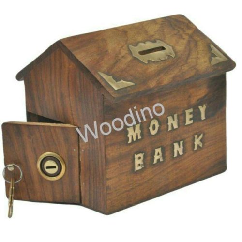 Woodino Hut Shaped Plane Money Bank