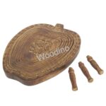 Woodino Mango Wood Apple Folding Spring Tray