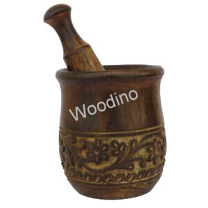 Woodino Wooden Masher, Okhli of Mango Wood