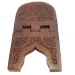 Woodino Wooden Carving Work Rehal Book Stand 15 Inch
