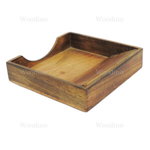 Woodino Mango Wood Plain Tissue Box Holder