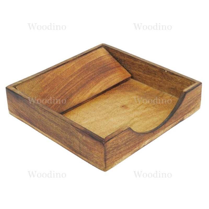 Woodino Mango Wood Plain Tissue Box Holder