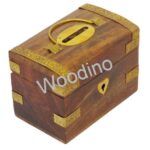 Woodino Handle Small Chest Money Bank