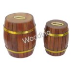 Woodino Barrel Shape Golden Strip 6x5" & 5x4"