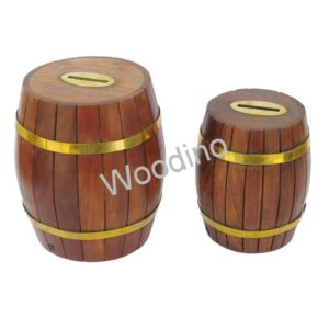 Woodino Barrel Shape Golden Strip 6x5" & 5x4"