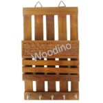 Woodino Carved Wooden Wall Latter Rack