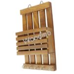 Woodino Wooden Wall Latter Rack Strip Plain