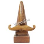 Woodino Sheesham Wood Specs Stand With Mustache