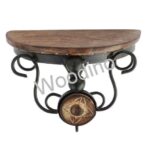 Woodino Wooden & Wrought Iron Wall Bracket