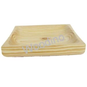 Woodino Rubber Wood Platter 9x9x1.5 Inch