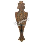 Woodino Mango Wood & Iron Wall Candle Stand