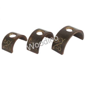 Woodino Mango Wood Candle Stand Set of 3