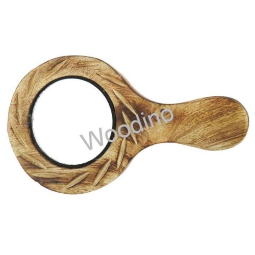 Woodino Mango Wood Small Hand Mirror