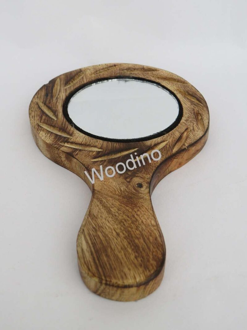 Woodino Mango Wood Small Hand Mirror