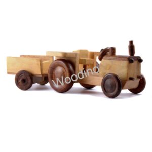 Woodino Hand Push Pulled Tractor Trolley Toy