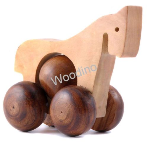 Woodino Hand Push Pulled Horse Animal Toys
