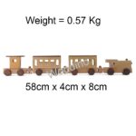 Woodino Haldu Wood 3 Compartment Train Model Toy