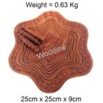 Woodino Star Shaped Wooden Folding Spring Tray