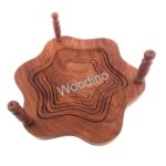 Woodino Star Shaped Wooden Folding Spring Tray