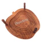 Woodino Apple Shaped Wooden Folding Spring Tray