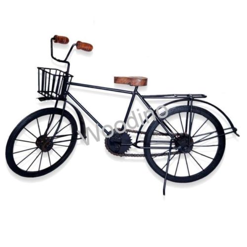 Woodino Wrought Iron & Wooden Large Cycle 18x10 Inch