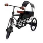 Woodino Wrought Iron & Wooden Roof Rickshaw