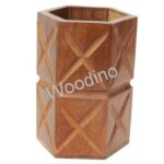 Woodino Cross Wooden Handmade Pen Jar