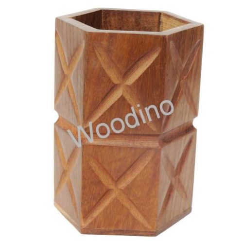Woodino Cross Wooden Handmade Pen Jar