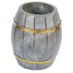 Woodino Dholak Shape Golden Strip Pen Jar