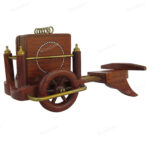 Woodino Sheesham Wood Premium Quality Bullock Cart Tea Coaster Set