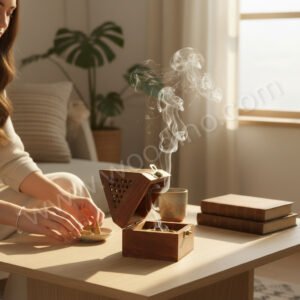 Woodino Triangle Incense Lobaandan Holder 3 Inch