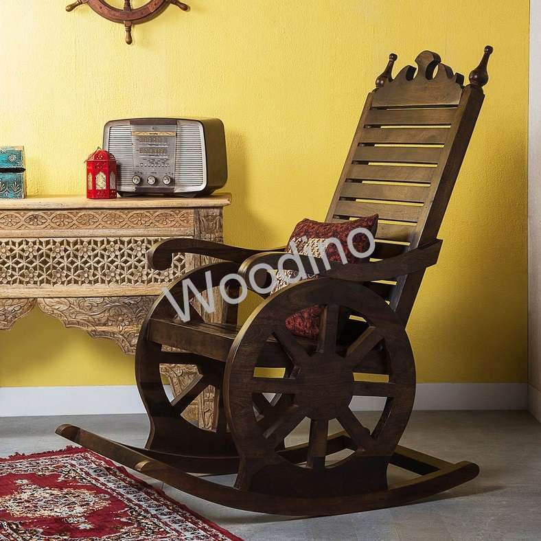 Woodino Sheesham Wood Premium Rocking Chair