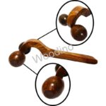 Woodino Wooden Acupressure Two balls Handle Massager Smoother