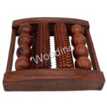 Woodino Handcrafted Wooden Four 4 Rods Acupressure Foot Massager And Smoother