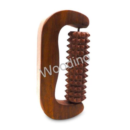 Woodino Single Roller Wooden D Acupressure Massager