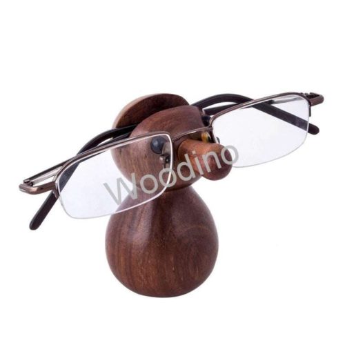 Woodino Wooden Round Base Handmade Goggle Stand Eyewear Holder Sunglass Holder Spectacle Holder Specs Stand