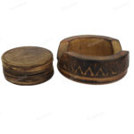 Woodino Mango Wood Premium Export Quality Coaster Set