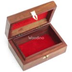 Woodino Carving Elephant Embossed Wooden Jewelry Box (6x4 Inch)