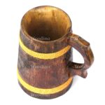 Woodino Unique Rustic Antique Knitted Wooden Beer Mug (6 x 4.5 x 3.5 inch)