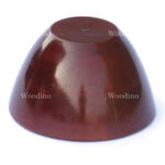Woodino Sheesham Wood Water Proof Plain Bowl (Size- (5.5 x 3.5) Dark Brown
