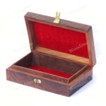 Woodino Floral Design Hand Carving Wooden Box (Size-8x5 inch)