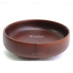 Woodino Brown in Color Plain Small Bowl with Base (Size- 5 inch)